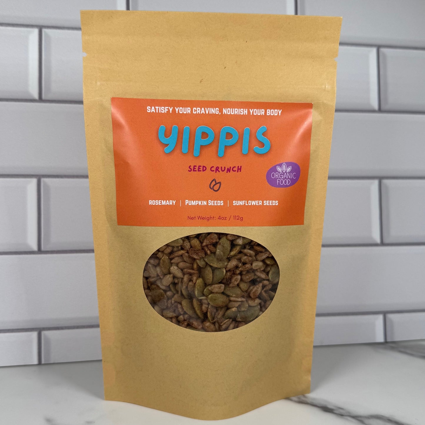 SEED CRUNCH: Orange Rosemary Infused Crunch Mix: Pumpkin & Sunflower Seeds