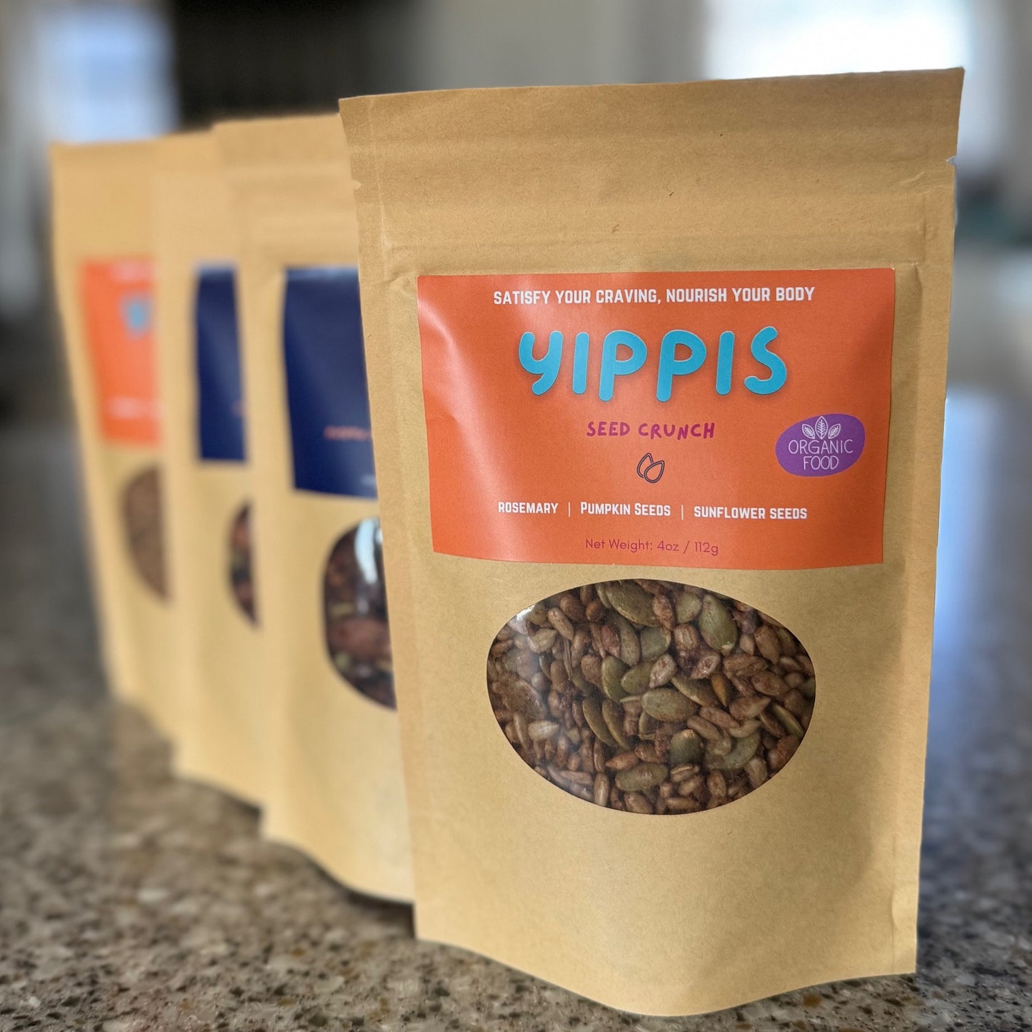 SEED CRUNCH: Orange Rosemary Infused Crunch Mix: Pumpkin & Sunflower Seeds